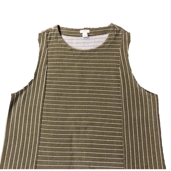 J Crew Blouse Womens L Used Striped Sleeveless - Picture 15 of 16
